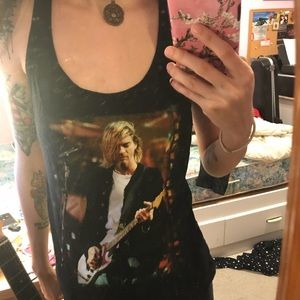 Nirvana Kurt Cobain Lace Racerback Tank